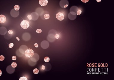 Büyük Rose Gold glitter konfeti 