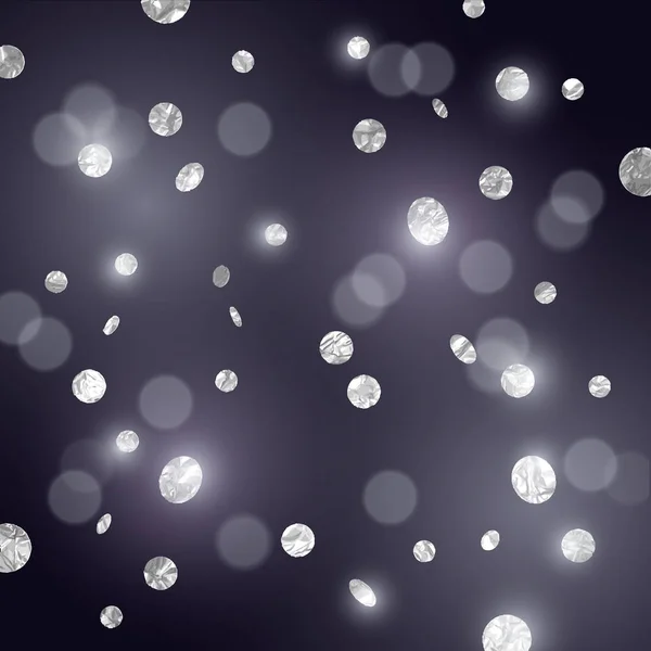 Silver Glitter Confetti — Stock Vector
