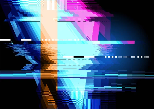 Glitch Displacement Background — Stock Vector