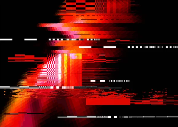 Vermelho Glitch fundo — Vetor de Stock