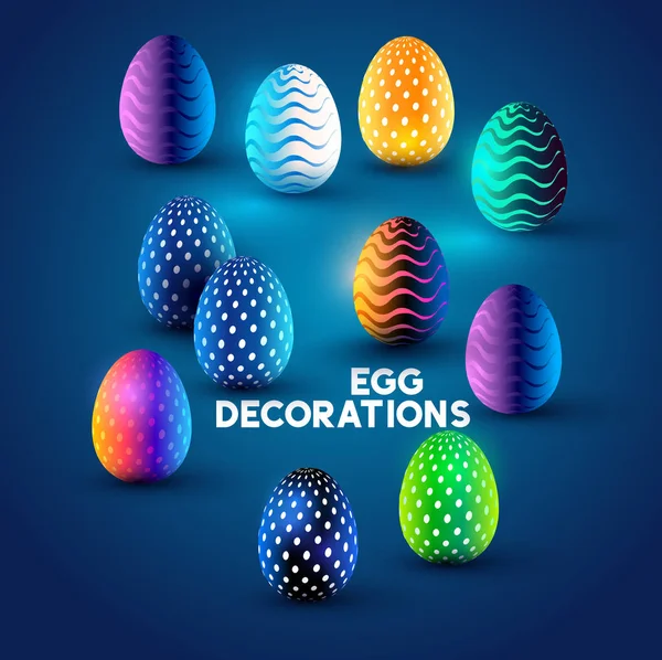 Velikonoční vajíčko návrhy — Stockový vektor