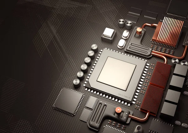 Modern Micro Circuits and technology — Stock Photo, Image