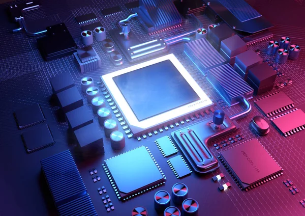 CPU and Motherboard Background — Stock Photo, Image