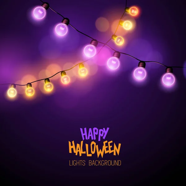 Festliche Lichterketten zu Halloween — Stockvektor