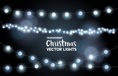 Gümüş parlayan Noel ışıkları toplama