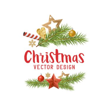 Noel süslemeleri kompozisyon 