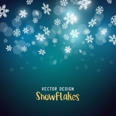 yavaş yavaş düşen Noel kar taneleri arka plan