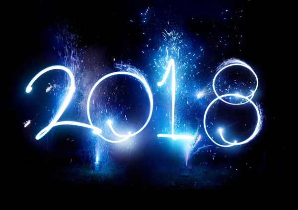 Fête de feux d'artifice 2017 - Affichage Nouvel An ! — Photo