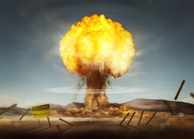Nuclear Explosion Mushroom Cloud clipart
