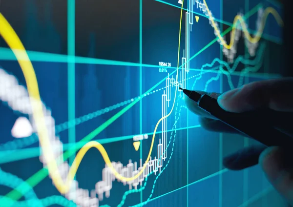 Handel Online aandelen en deelbewijzen — Stockfoto
