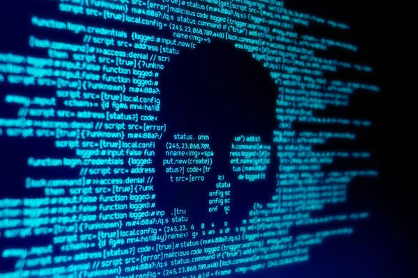 Angriff auf Computermalware — Stockfoto