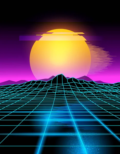 Neon futuristischer Hintergrund — Stockvektor