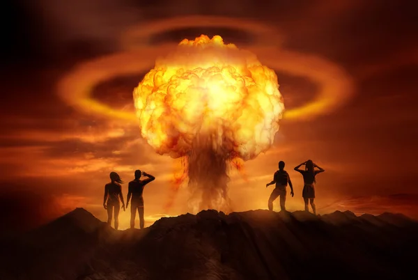 Bomba nuclear apocalíptica —  Fotos de Stock