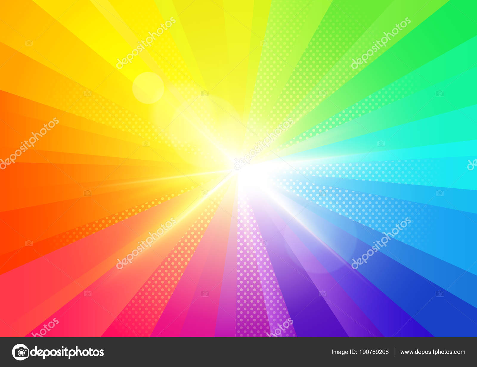 Rainbow Burst Rays Background Stock Vector Image by ©solarseven #190789208