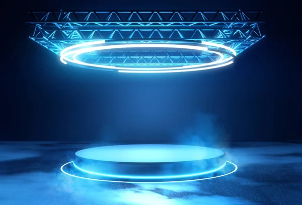 Futuristic Stage Platform with Lighting — Stock Photo, Image