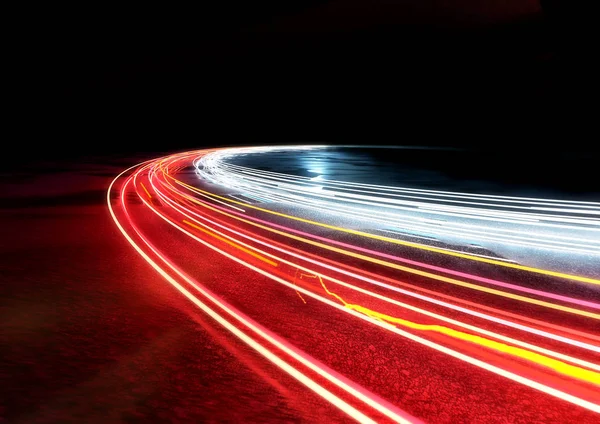 Curved Light Trails — Stock Photo, Image