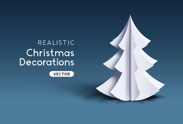 Реалистичный векторный дизайн рождественских украшений — стоковый вектор
