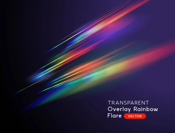 透明彩虹光斑效应 — 图库矢量图片