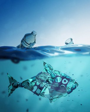 Okyanus Plastik Kirliliği Bir Balık Şeklinde