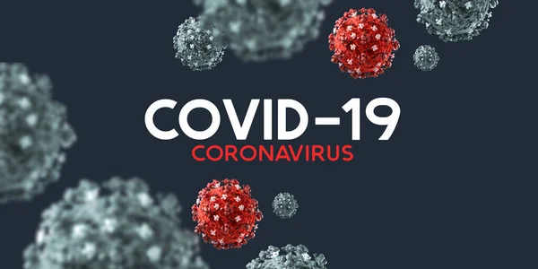 Covid Coronavirus Outbreak News Update Banner Background Illustration — Stock Photo, Image