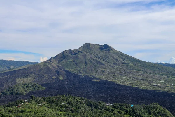 Panorama Gunung Batur Atau Gunung Batur Sebuah Gunung Berapi Aktif — Stok Foto