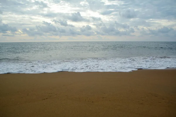 Plage Sable Mer Vague Été Fond — Photo