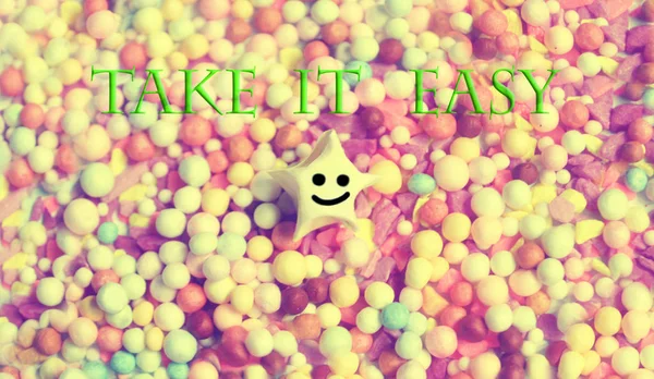 take it easy  ,smile star and colorful beads