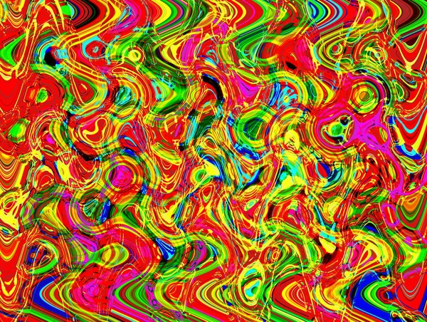 Colorido Abstrato Arte Digital Pintura Fundo — Fotografia de Stock