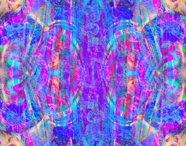 Renkli menekşe, sarı, pembe, mor ve mavi sanat soyut kısmı