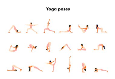  Yoga yapan küçük kadınlar. Asana ve pelvik zemin egzersizleri yapan kadınlar. 