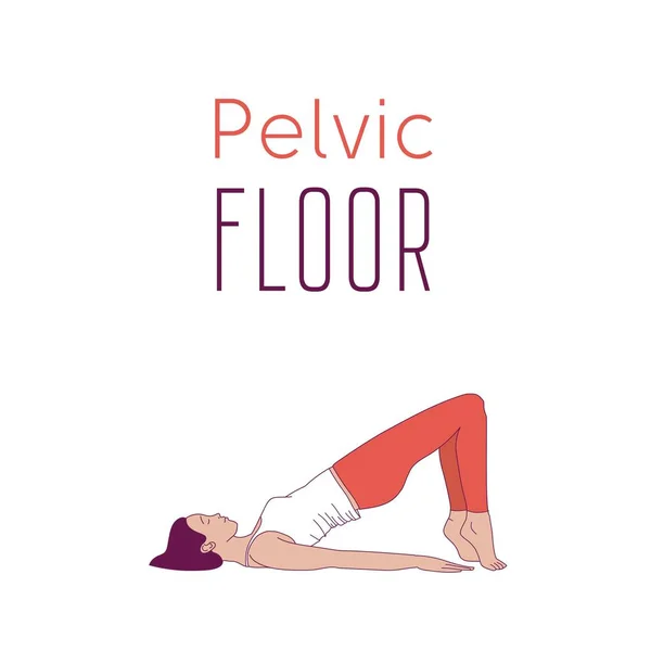 Exercises to strengthen the muscles of the vagina and pelvic floor muscles. — 스톡 벡터