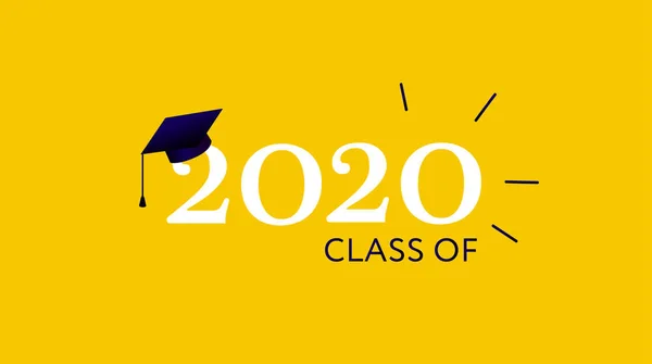 Τάξη του 2020. Λογότυπο αποφοίτησης. Πρότυπο σχεδιασμού διαβάθμισης, — Διανυσματικό Αρχείο