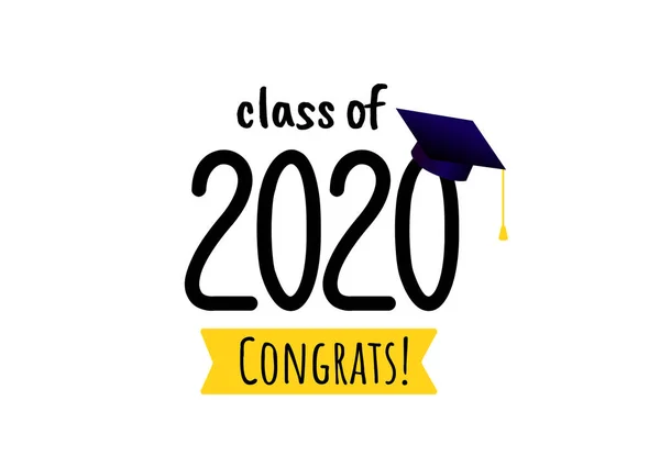 Class of 2020. Congratulation to Graduates. Graduation logo. — Stock Vector