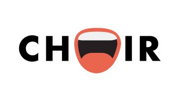 Koro, müzik, şarkı söyleyen logo, Vokal grup logosu tasarımı ilham. 