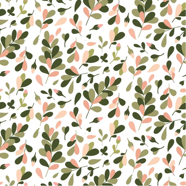 Florales Muster. Nahtlose Vektortextur für Modedrucke. Handgezeichneter Stil, heller Hintergrund. — Stockvektor