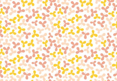 Çiçek deseni. Moda izleri için kusursuz vektör dokusu. El çizimi tarzı, hafif arkaplan.