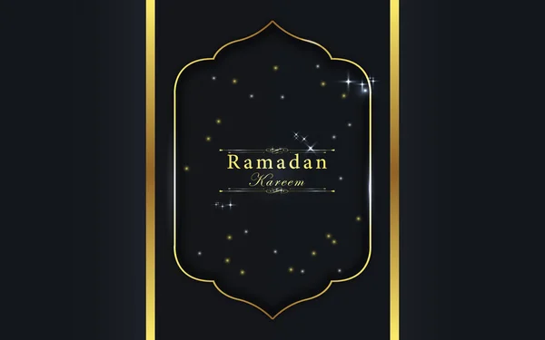 Ilustração Ramadan Kareem Com Elemento Bonito Conceito Lanterna Fundo Escuro —  Vetores de Stock