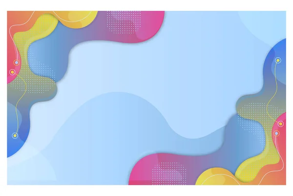 Fond Dynamique Avec Des Formes Géométriques Fluides Composition Colorée Vecteur — Image vectorielle
