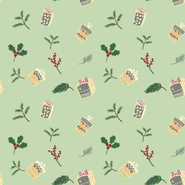 Noel desen yeşil zemin üzerine