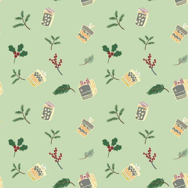 Noel desen yeşil zemin üzerine