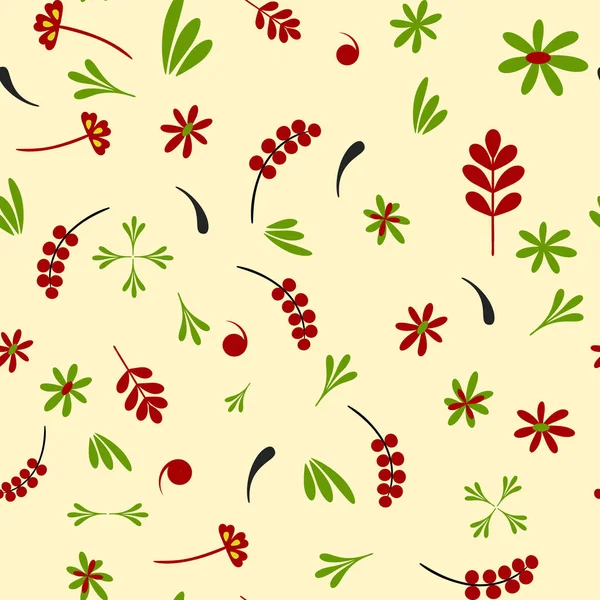 seamless modeli Hohloma-kırmızı yeşil