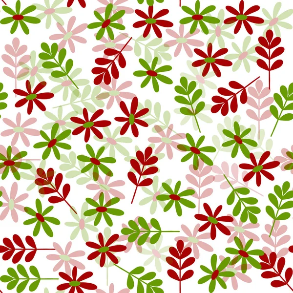 basit kırmızı yeşil doğal seamless modeli