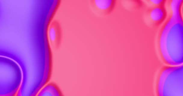 3D animation of beautiful bubbles pink purple abstract Animation gradient — Stock Video