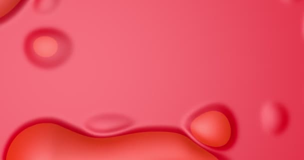 3D animation of beautiful bubbles red, abstract Animation gradient — Stock Video