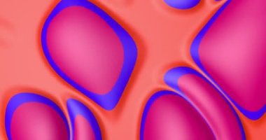 3D animation of beautiful bubbles red, blue orange. abstract Animation gradient