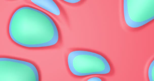 3D animace krásných bublin bříza růžová abstraktní Animace gradient — Stock video