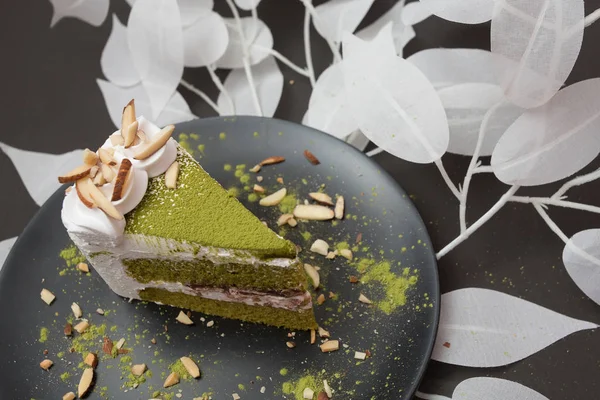 Rote Bohnen Und Matcha Grüner Tee Kuchen — Stockfoto