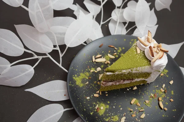 Rote Bohnen Und Matcha Grüner Tee Kuchen — Stockfoto