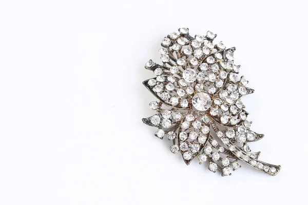 Broche de flor de diamante — Foto de Stock