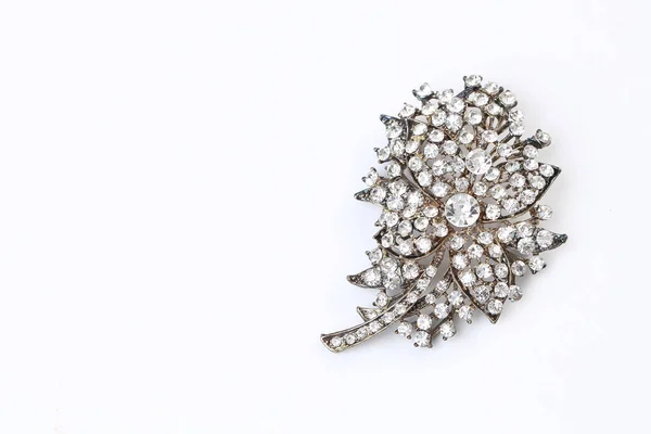 Broche de flor de diamante —  Fotos de Stock